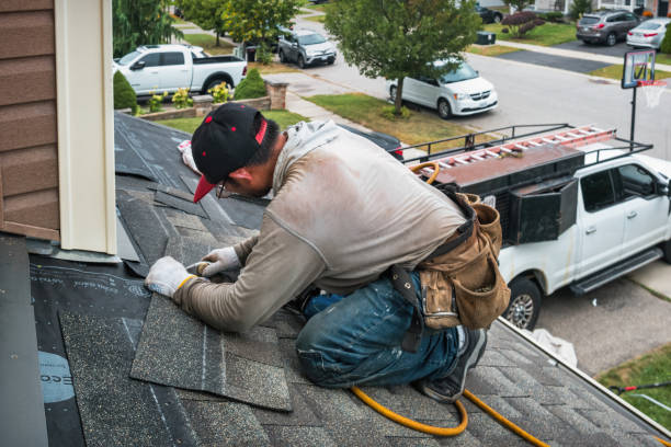 Professional Roof Replacement technician working in Delphi Falls, NY